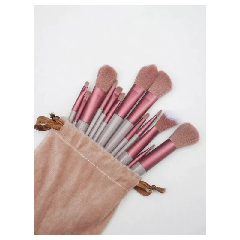 Cosmetishop Set De 13 Brochas Pinceles De Maquillaje Con Bolsa