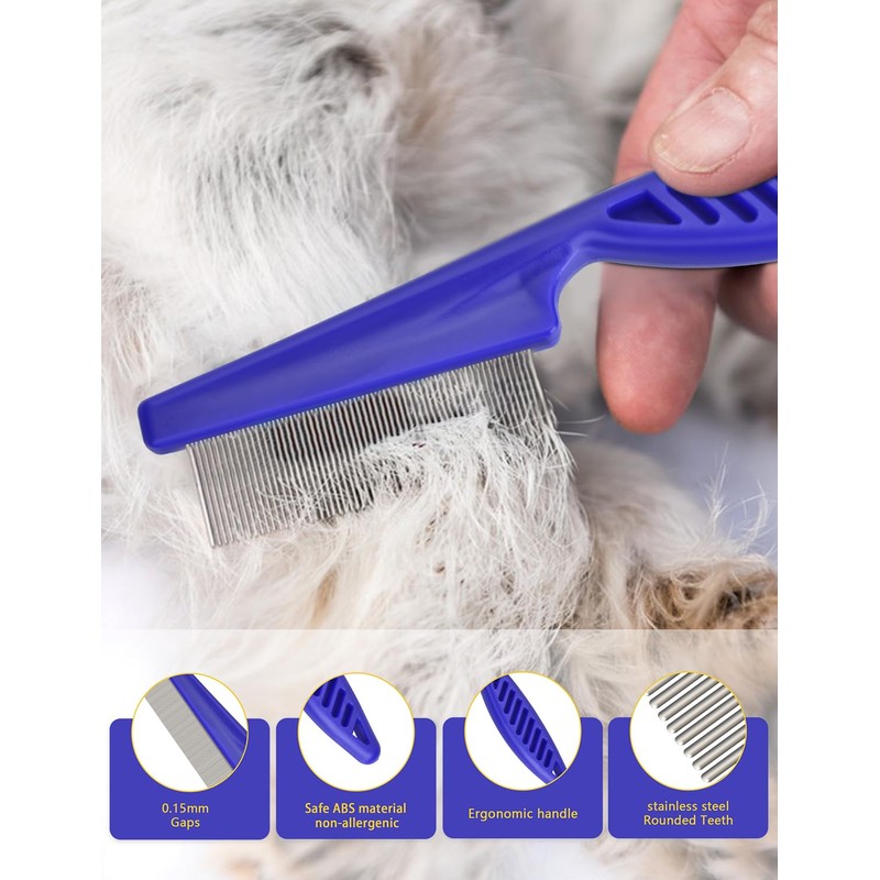Flea Comb for Cats Dogs, 6 Pack Flea and Lice