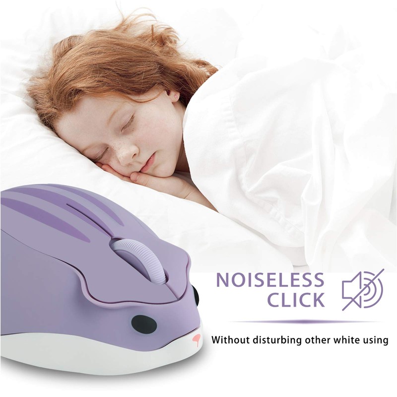 elec Space - Mouse inalámbrico de 2.4 GHz, mouse silencioso