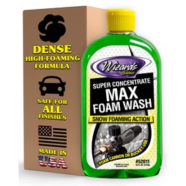 Wizards Select - Super Concentrate Max Snow Foam Car Wash Soap - Ultra Cling Suds Car Wash Shampoo With Thick Foam - Soap For Car Washing and Detailing - 16 oz