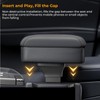 WODHMIEY Universal Car Armrest Box,PU Leather Armrest Extender, Height Adjustable