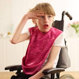 Care Designs Pro80 Junior Tabard Clothing Protector/Bib (Pink Bubbles)