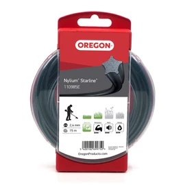 OREGON 110985E Nylium Star Strimmer Line, 2.4 mm, 15 m