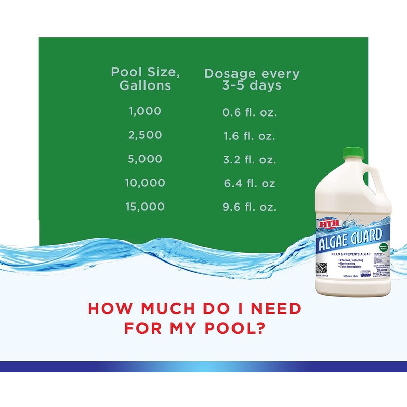 HTH 67045 Algae Guard 10 for Swimming Pools, 1 gal