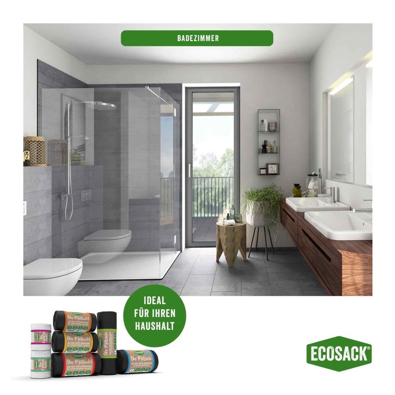 ECOSACK Eco bin liners, 10 litres, 10 rolls (350 pieces),