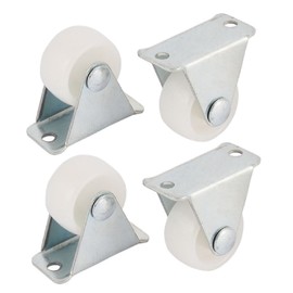 Qty. 4 x 32mm Nylon Fixed Mini Castors - Furniture, Appliance & Equipment Small Wheels by Bulldog Castors - Max 65Kg Per Set