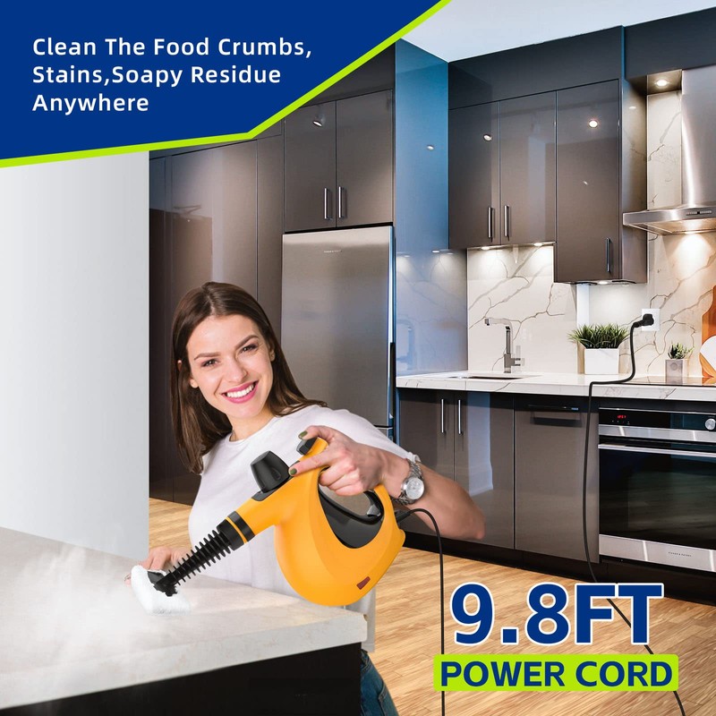 Handheld Steam Cleaner, Pressurized Multi-Surface Steam Cleaner with 11pcs Accessories,