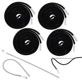 Larrel 4 Stück Kordel für Jogginghose, 140 cm Schwarz Kordel für Hoodie mit Durchziehnadel Ersatz Kordelzug Jogginghose Band Hosenbänder Kordelzug fürKapuzenpullover, Shorts, Jogginghosen, Hosen