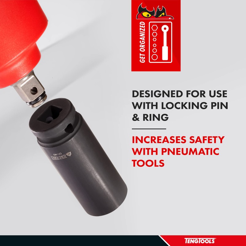 Teng Tools Deep Impact Socket Hexagon 6 Point 1/2in Drive