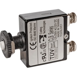 Blue Sea Systems 2137 Push Button Reset Only Screw Terminal Circuit Breaker, 40A
