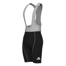 DANISH ENDURANCE Men's Cycling Shorts or Cycling Shorts Cycling Bib Shorts Cycling Shorts with Seat Pad for Men, Black/Grey Shorts