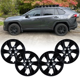 OPKOURE 17 inch Hubcap Wheel Covers Compatible for 2019-2025 Toyota RAV4, Durable ABS Plastic Rim Covers (Set of 4), Fit for 19-25 RAV4 17" Standard Wheels - Snap On Tire Cover Replacement
