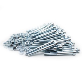 DOJA Barcelona | Screws with Nuts | 40 Allen Screws DIN 912 M6 x 60 with 40 Hex Nuts DIN 934 M6 | Allen Screws | For: Machines, Sheet Metal Components, Home Furniture.
