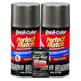 Dupli-Color Dark Bronzemist Metallic Exact-Match Automotive Paint for GM Vehicles - 8 oz, Bundles with Prep Wipe (3 Items)