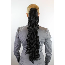 Hairpiece: Magnificent intricately curly braid/ponytail dark brown (3) spiral curls 65 cm JL-3111-3