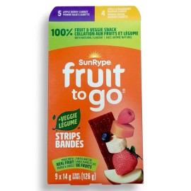 Sun-Rype Products Ltd. SunRype Fruit to Go +Veggie Fruit Bars, 9x14g/0.5 oz. Bars