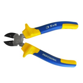 S&R Side cutter 160 x 21mm, Cr.-V with multi-component sleeves