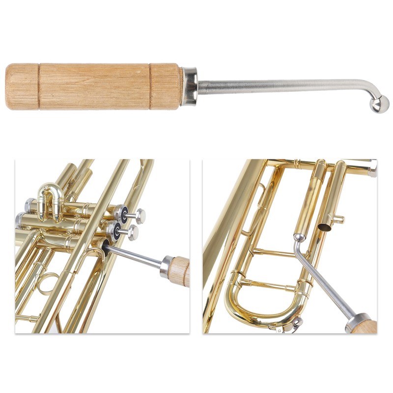 Trumpet Repair Tools Solid Wood Instrument Maintenance with 1 Sheet