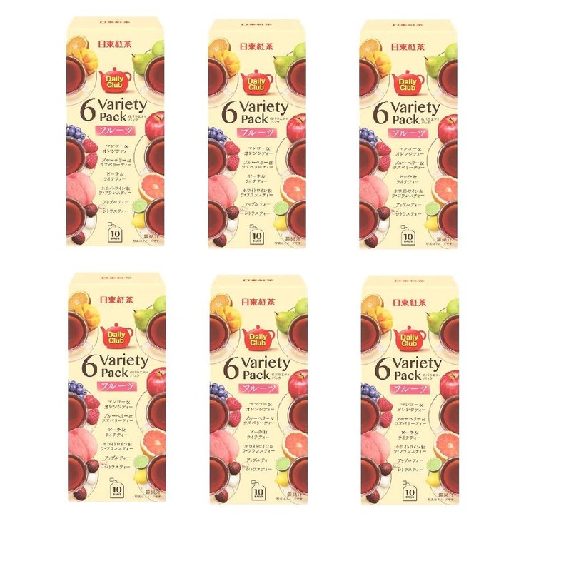 Nitto Tea Daily Club 6 Variety Packs, 10 Bags x