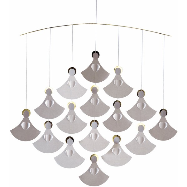 Angel Chorus (16 Angels) Hanging Mobile - 18 Inches Handmade in Denmark by Flensted