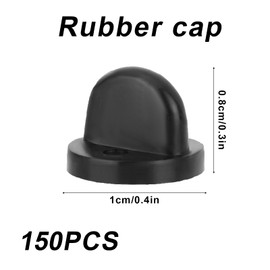 Tinoaly 150pcs Rubber Pin Backs, Butterfly Clutch Replacement Backing Keepers for Lapel Pins Badges Ties Hats & Uniforms Secure Non-Slip Fit Comfortable & Scratch-Free (Black)