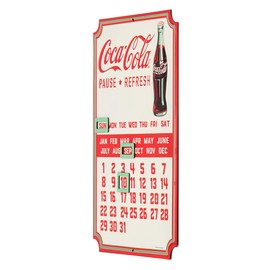 Open Road Brands Coca-Cola Calendar Embossed Metal Sign