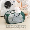 Pop Up Laundry Hamper,Collapsible Horizontal Baskets with Handles & Side