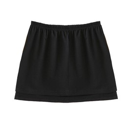 Vanrose Jan Layering Skirt That Looks Like a Tshirt Sweater Extender Hip Cover Mini Skirts Black S-M