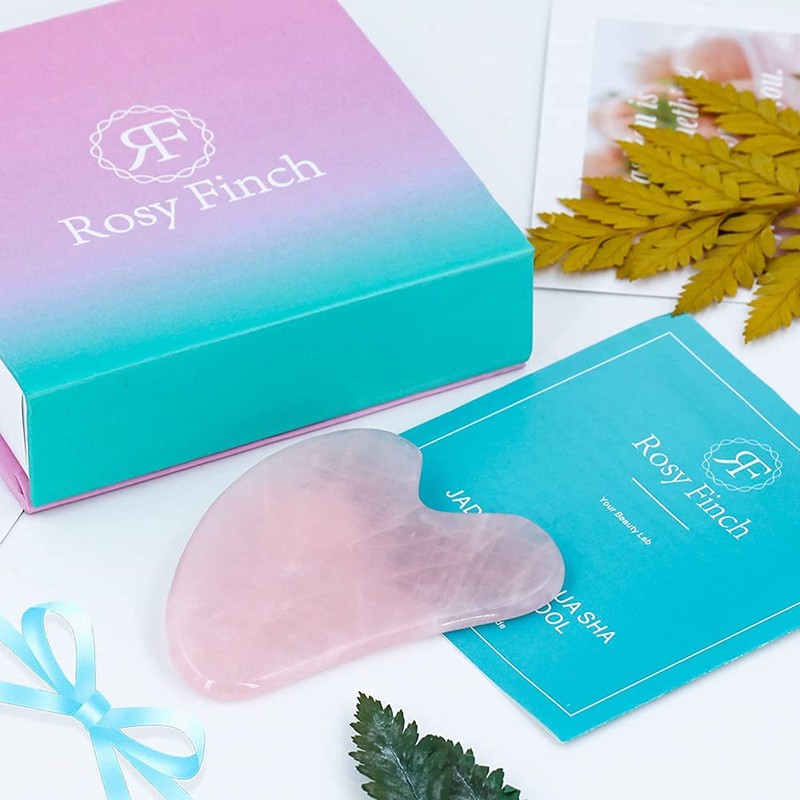 Rosy Finch Gua Sha Massager Tool, Jade Stone Guasha Scraping