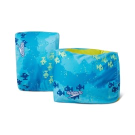 Speedo Kids' Fabric Armband Swim Floats - Blue/Yellow Fish