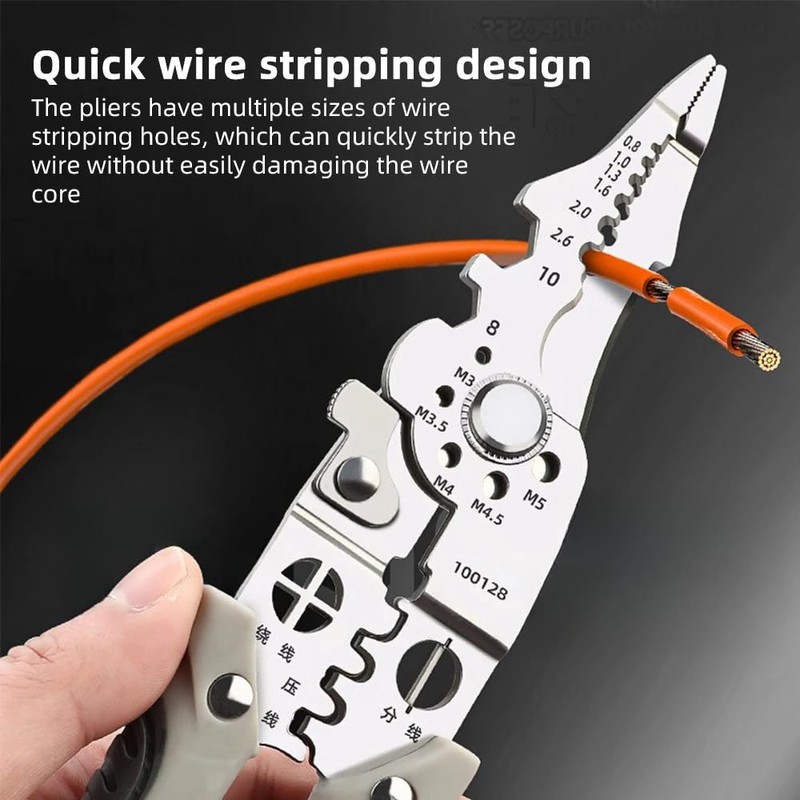 SQHY Multifunctional Wire Stripper Crimper Cable Cutter Pliers Wire Stripping