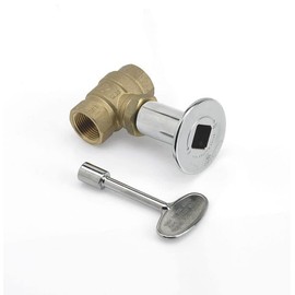 American Fire Products | High Capacity 3/4" Key Valve | Easily Adjust Flame for Outdoor or Indoor Fire Pit or Fireplace | Turn Shut Off Valve, Includes 3" Chrome Key & Cover Plate