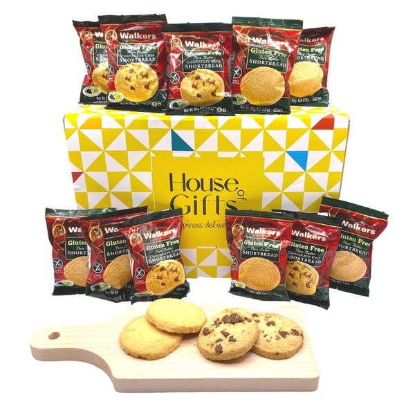 Gluten Free Biscuits Hamper Shortbread Snacks Gift Box Set For Her or Him | 11 packs of 2 (22 Biscuits total) The Celiac Gift of Choice for Birthdays or special occasions.