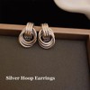 FASHGOOD Sterling Silver & 14K Gold Plated Chunky Hoops Earrings,