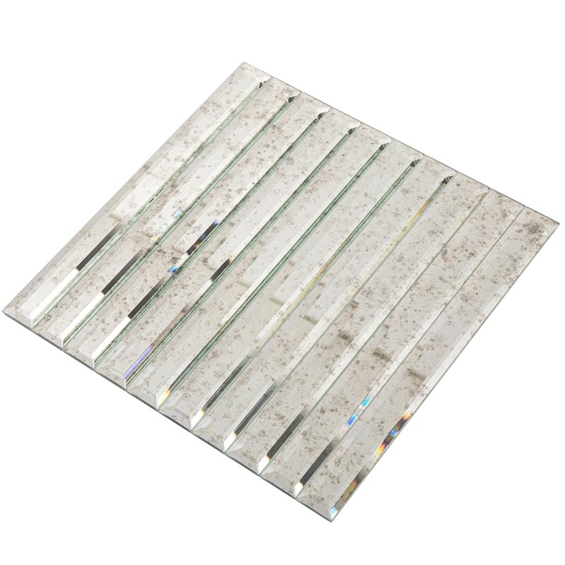 Lovdeco Peel and Stick Antique Mirror Strip Tile, 1.2 x