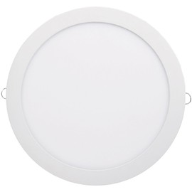 ChiliTec LED Panel Round Ceiling Installation Diameter 30 cm 20 mm Flat 230 V 24 W 2151 Lumen Including Transformer Flush-Mounted 2900 K Light Colour Warm White Frame White