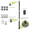 iFvBey Street Light Pole 10ft Tall - Black Outdoor Adjustable