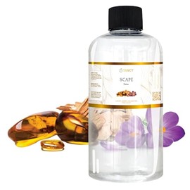 YANCY Scape Luxury Collection Fragrance Oil (8 oz), Sandalwood and Amber Scent, Versatile Aroma for Diffusers, Oil Burners & Aroma Lamps, Premium Fragrance Oil for Relaxing Home Ambiance