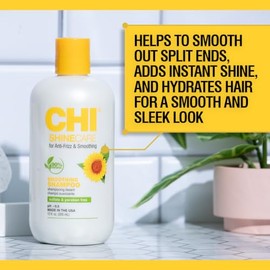 CHI ShineCare - Smoothing Shampoo 12 fl oz - Transforms Dull, Lackluster Hair to Condition and Smooth Split Ends and Frizz, Adding Instant Shine and Hydration