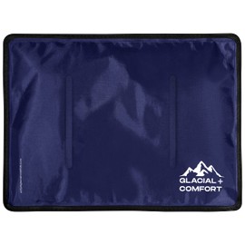 Glacial Comfort Large Gel Ice Pack for Injuries Reusable - (15" x 11") Cold Pads for Back Pain, Hip, Knee, Shoulder, Muscle Strains, Migraine & Postpartum Recovery, Flex Technology - Compression Pad.