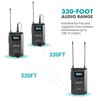 Movo WMX-20-DUO 48-Channel UHF Wireless Lavalier Microphone System with 1
