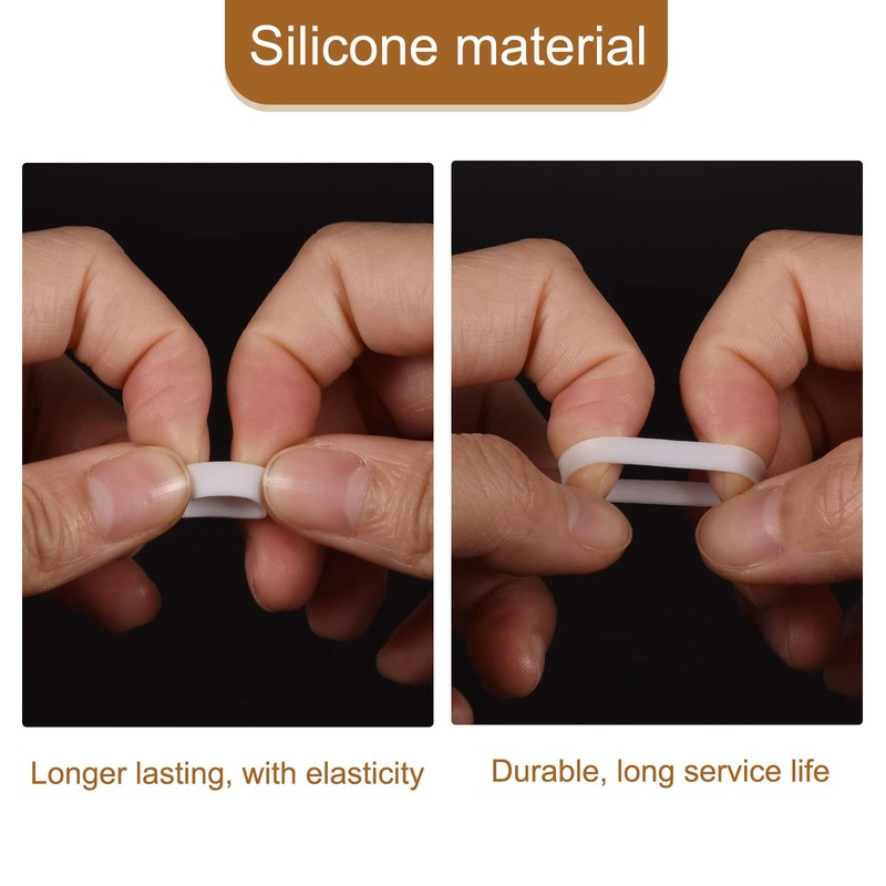 MECCANIXITY Silicone Rubber Bands Rings 100Pcs Non-Slip 10mm Dia 1mm
