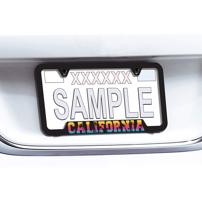 California License Plate Frame - Quality UV Printed Plastic