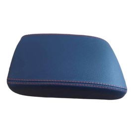 RedlineGoods Armrest Cover Compatible with Honda Civic 2022-24 Tailored - Not Universal Genuine High Quality Italian Perforated Leather with Red Thread