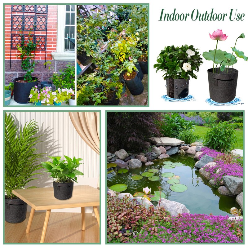8Pack Lily Plant Pots for Pond, Thickened Nonwoven Plant Fabric