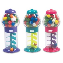 7" Spiral Galaxy Colorful GUMBALL MACHINE - Dubble Bubble Twirling Style Candy Gum Dispenser (PURPLE)