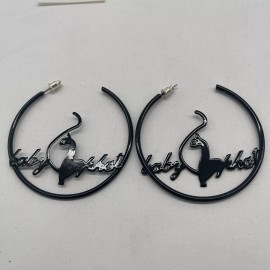 Baby Phat Hoop Earrings: Retro Late 90’s, Black Color, Very Rare, High Quality