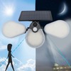 Solar Garden Lights Professional Waterproof 3 Heads Rotation High Power