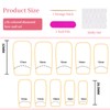 Calkkrer 24 Stück Kurze Schwarze Press on Nail, Kunstnägel, Französische