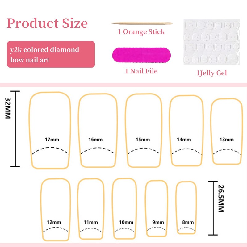 Calkkrer 24 Stück Kurze Schwarze Press on Nail, Kunstnägel, Französische